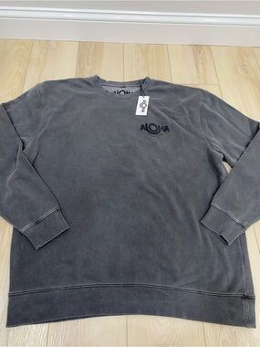 Aloha Collection Fleece Crew Sweatshirt Charcoal Color XXL NWT